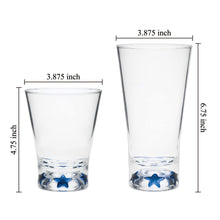 Load image into Gallery viewer, Gourmet Art 2-Piece Blue Star Acrylic DOF Tumbler, 19 oz.