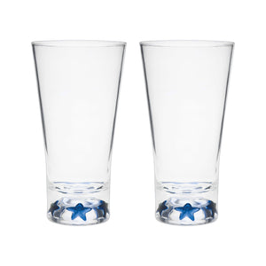 Gourmet Art 2-Piece Blue Star Acrylic DOF Tumbler, 19 oz.