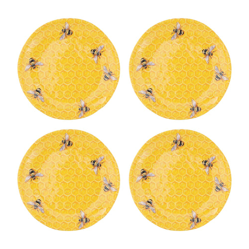 Gourmet Art 4-Piece Beehive Melamine 6 Plate