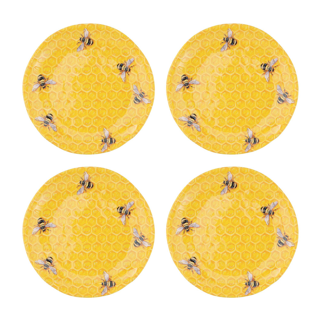 Gourmet Art 4-Piece Beehive Melamine 6 Plate