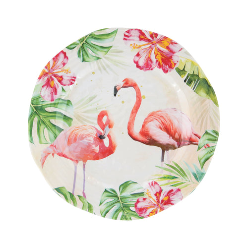 Gourmet Art 6-Piece Flamingo Melamine 9 Plate