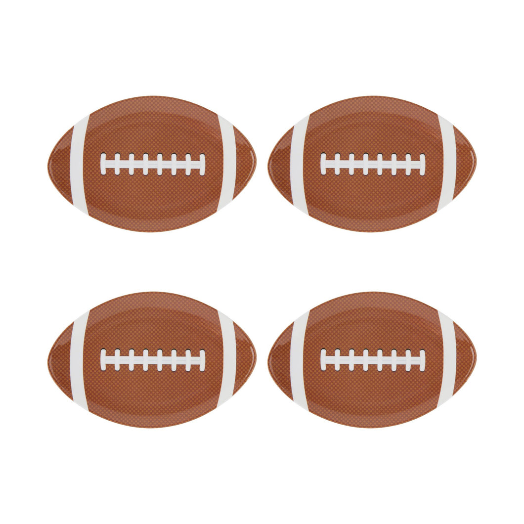 Gourmet Art 4-Piece Football Melamine 8 Plate