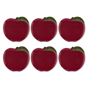Gourmet Art 6-Piece Apple Melamine 8 Plate