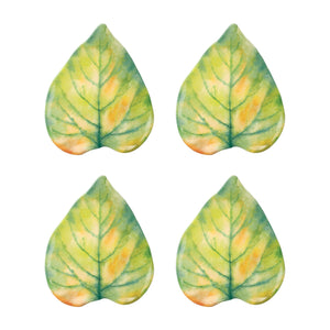 Gourmet Art 4-Piece Birch Leaf Melamine 9 1/2 Plate