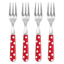 Load image into Gallery viewer, Gourmet Art 4-Piece Dots Cocktail Fork Set