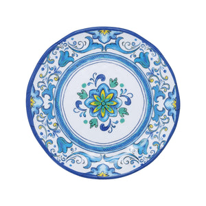 Gourmet Art 4-Piece Blue Floral 6" Melamine Plate