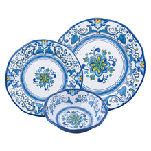 Load image into Gallery viewer, Gourmet Art 12-Piece Blue Floral Melamine Dinnerware Set