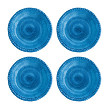 Load image into Gallery viewer, Gourmet Art 4-Piece Rope 6&quot; Melamine Plate, Blue