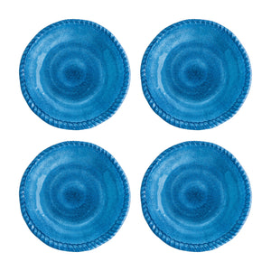 Gourmet Art 4-Piece Rope 6" Melamine Plate, Blue