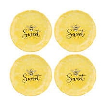 Load image into Gallery viewer, Gourmet Art 4-Piece Sweet Bee 6&quot; Melamine Plate
