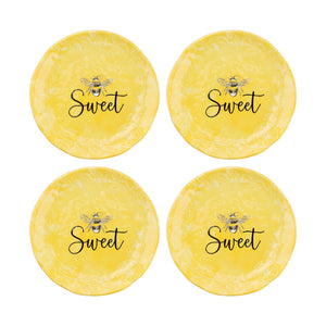 Gourmet Art 4-Piece Sweet Bee 6" Melamine Plate