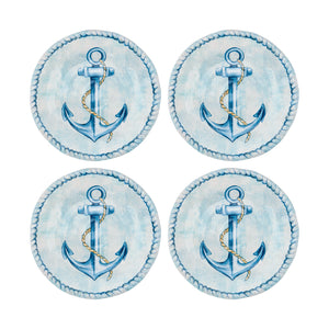 Gourmet Art 4-Piece Sail Away 6" Melamine Plate