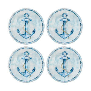 Gourmet Art 4-Piece Sail Away 6" Melamine Plate