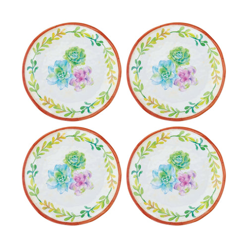 Gourmet Art 4-Piece Sweet Succulents Melamine 6