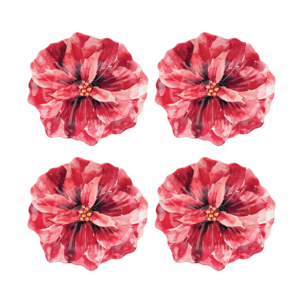 Gourmet Art 4-Piece Poinsettias 6