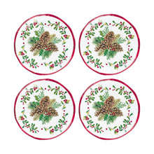 Load image into Gallery viewer, Gourmet Art 4-Piece Pinecones 6&quot; Melamine Plate