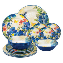 Load image into Gallery viewer, Gourmet Art 16-Piece Butterfly Floral Melamine Dinnerware Set