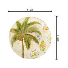 Load image into Gallery viewer, Gourmet Art 4-Piece Ikat Palm 6&quot; Melamine Plate