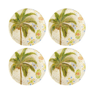 Gourmet Art 4-Piece Ikat Palm 6" Melamine Plate