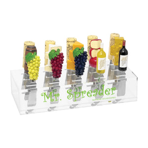 Mr. Spreader Acrylic 15-Slot Cheese Spreader Display