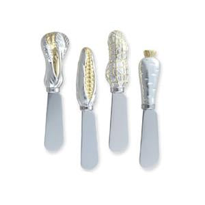 Wine Things 4-Piece Veggie Zinc Cheese Spreader