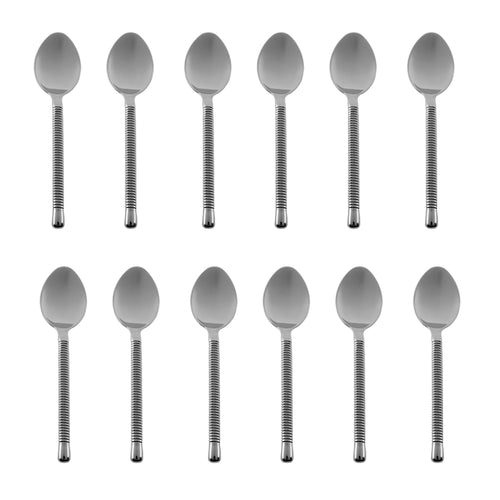 Supreme Stainless Steel 12-Piece Spiral Dinner Spoon