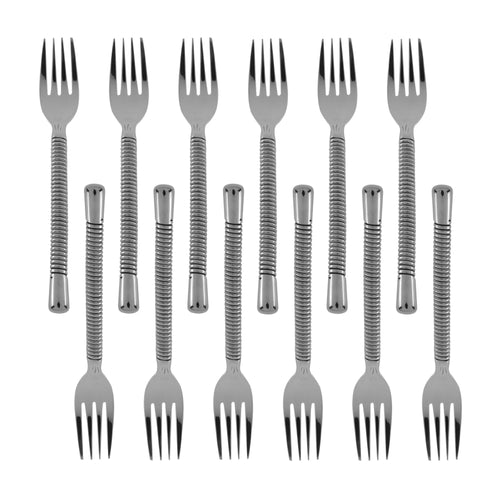 Supreme Stainless Steel 12-Piece Spiral Salad Fork
