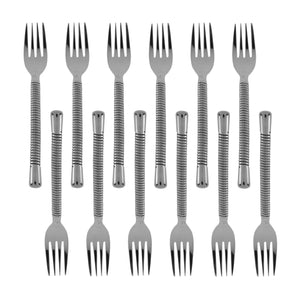 Supreme Stainless Steel 12-Piece Spiral Salad Fork
