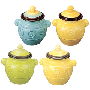 Gourmet Art 4-Piece Sol Ceramic Spice Jar