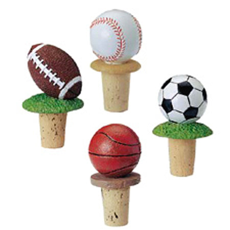 Wine Things 12-Piece Sports Resin Bottle Stopper