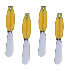 Mr. Spreader 4-Piece Banana Resin Cheese Spreader