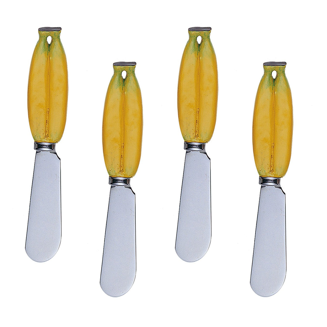 Mr. Spreader 4-Piece Banana Resin Cheese Spreader