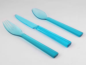 Gourmet Art 12-Piece Plastic Flatware Set, Blue