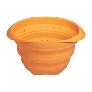 Orange 4 QT Collapsible Strainer