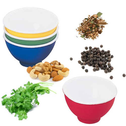 Gourmet Art 4-Piece Silicone Pinch Bowl, 3.75 oz.