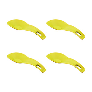 Gourmet Art 4-Piece Silicone Spoon Rest Set, Yellow