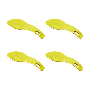 Gourmet Art 4-Piece Silicone Spoon Rest Set, Yellow