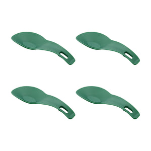 Gourmet Art 4-Piece Silicone Spoon Rest Set, Green