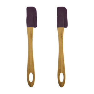 Gourmet Art 2-Piece Silicone Small Spatula, Purple