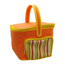 Load image into Gallery viewer, Gourmet Art Lunch Tote, Orange Stripes
