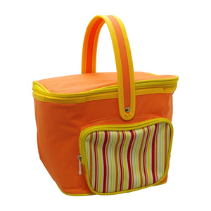 Gourmet Art Lunch Tote, Orange Stripes