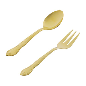 Supreme Stainless Steel 2-Piece Serving Spoon with Fork Set