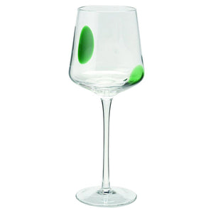Wine Things 6-Piece Speckle Red Wine Glass Green