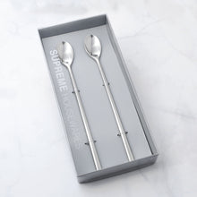 Load image into Gallery viewer, Supreme Stainless Steel 2-Piece Round Handle Ice Tea Spoon