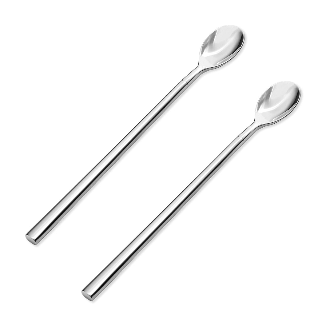 Supreme Stainless Steel 2-Piece Round Handle Ice Tea Spoon