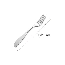 Load image into Gallery viewer, Supreme Stainless Steel 2-Piece Square-Off Oval Edge Dessert Fork