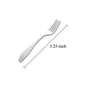 Supreme Stainless Steel 2-Piece Square-Off Oval Edge Dessert Fork