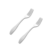 Load image into Gallery viewer, Supreme Stainless Steel 2-Piece Square-Off Oval Edge Dessert Fork