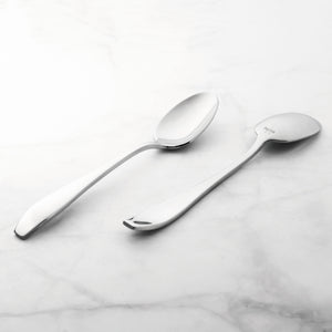 Supreme Stainless Steel 2-Piece Square-Off Oval Edge Tea Spoon