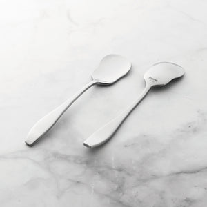 Supreme Stainless Steel 2-Piece Square-Off Oval Edge Yogurt Spoon